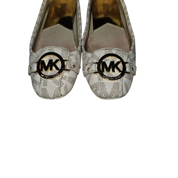 Michael Kors MK Flats Loafers Shoes Women's Size 7.5 Vanilla - Picture 4 of 12